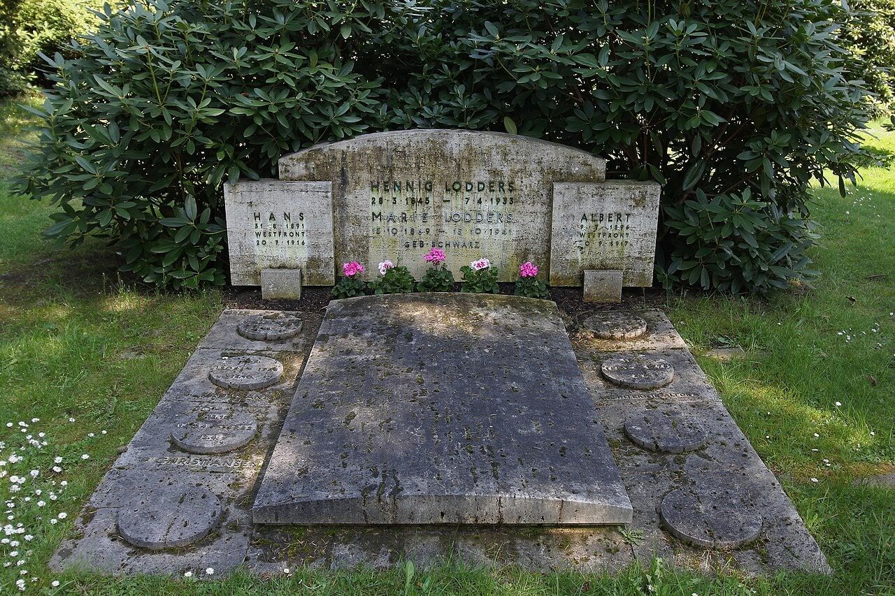 Waldteil des Friedhofs auf Hauptfriedhof Altona